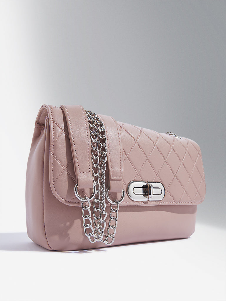 Westside Dusty Pink Quilted Sling Bag