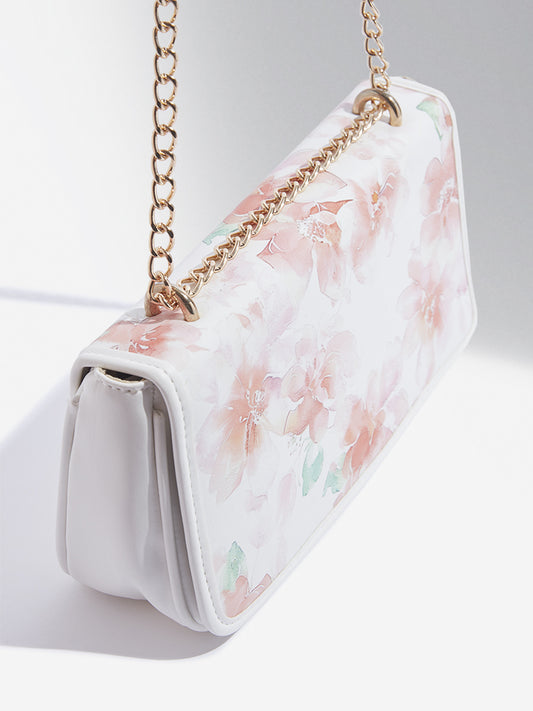 Westside Accessories Multicolour Floral Design Chain Strap Sling Bag