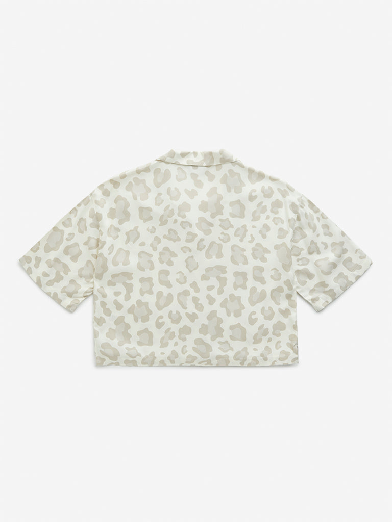 Y&F Kids Beige Animal Print Shirt