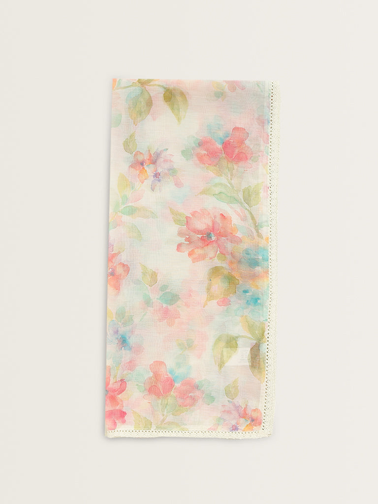 Zuba Multicolour Floral Design Stole