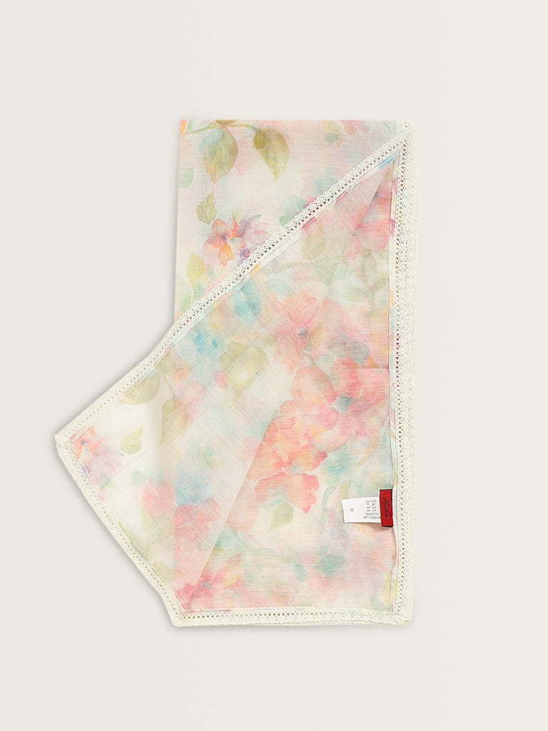 Zuba Multicolour Floral Design Stole