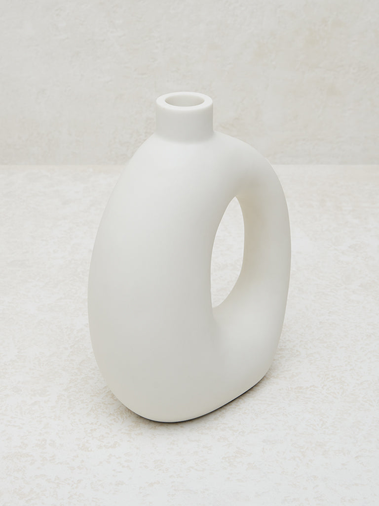 Westside Home White Canister Vase