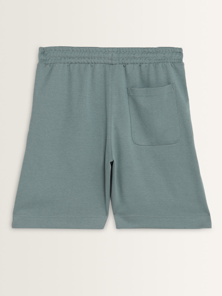 Studiofit Mint Relaxed-Fit Mid-Rise Shorts