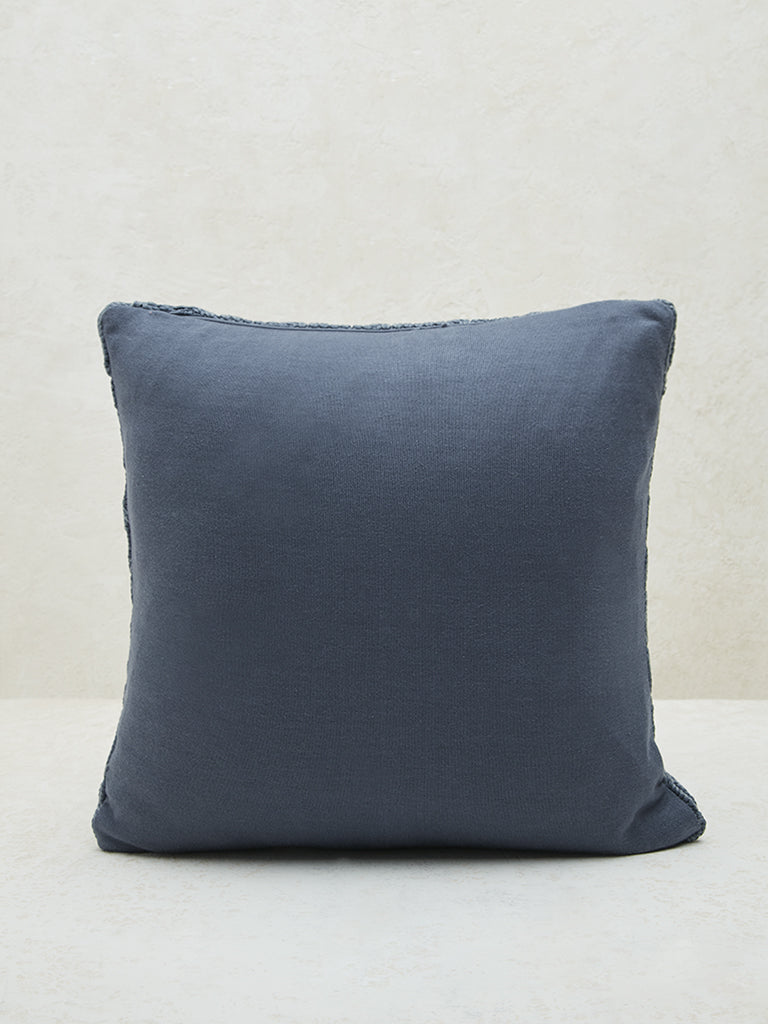 Westside Home Dusty Blue Knitted Cushion Cover