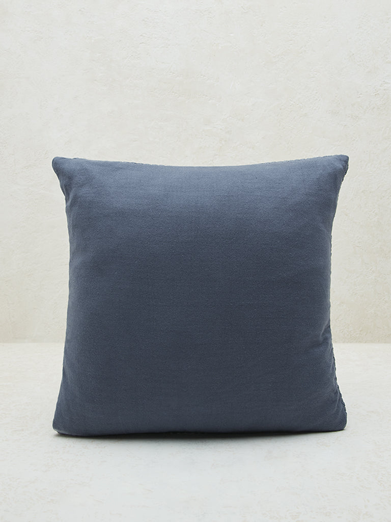 Westside Home Navy Knit Textured Cushion Cover