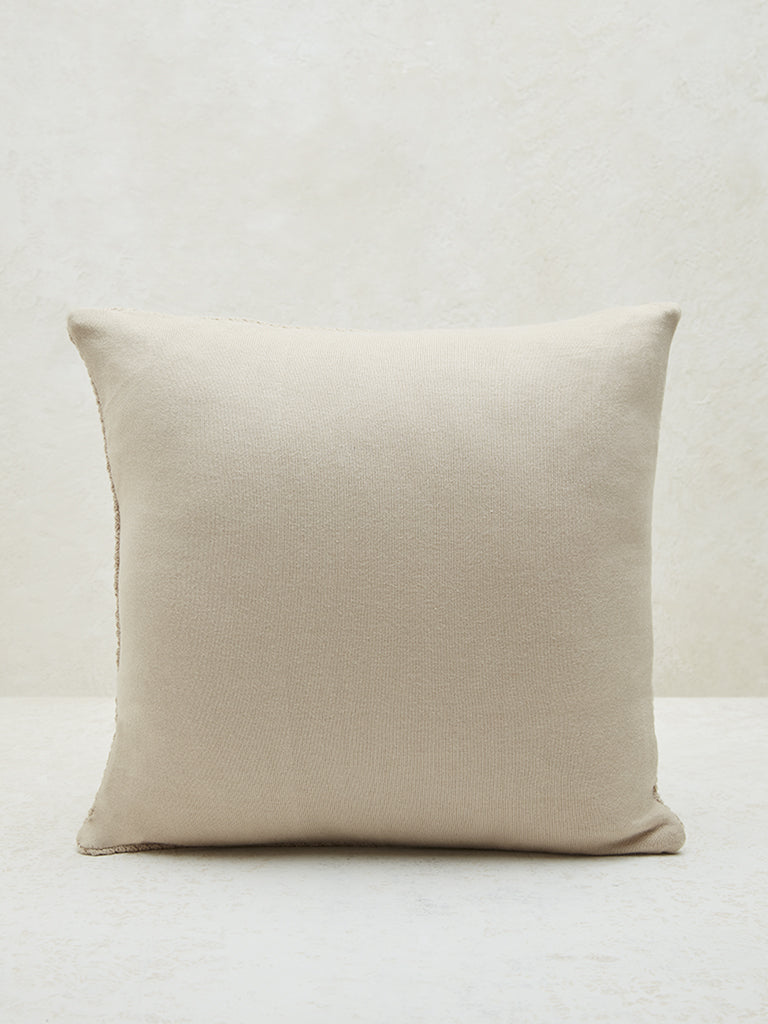 Westside Home Beige Knit Textured Cushion Cover