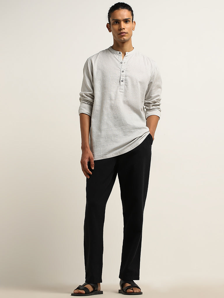 ETA Grey Resort-Fit Cotton Shirt