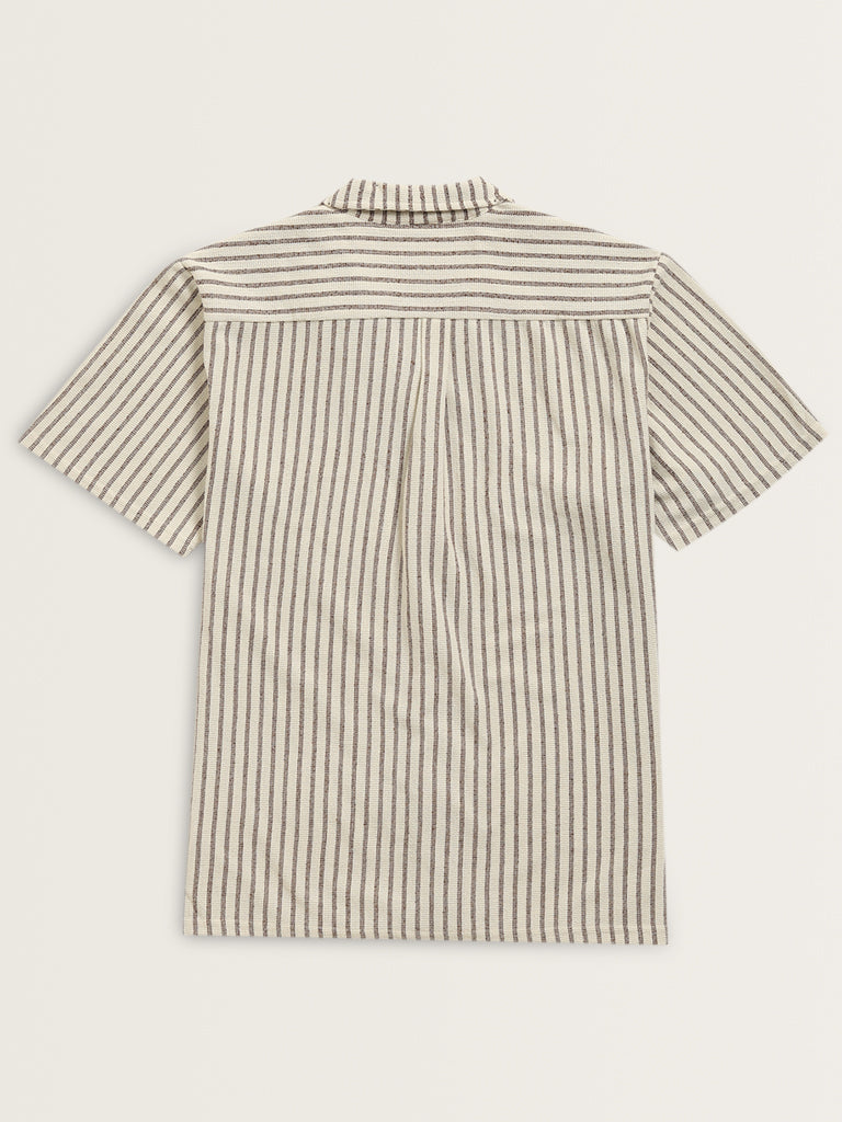 ETA Brown Striped Relaxed-Fit Shirt