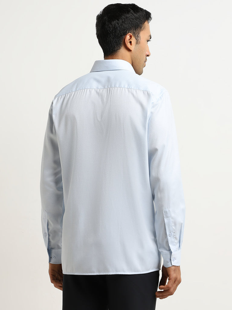 WES Formals Light Blue Relaxed-Fit Shirt