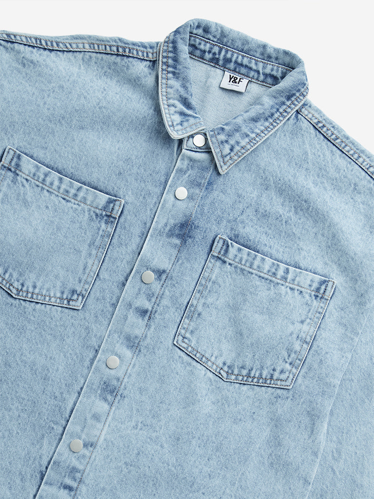 Y&F Kids Light Blue Denim Jacket