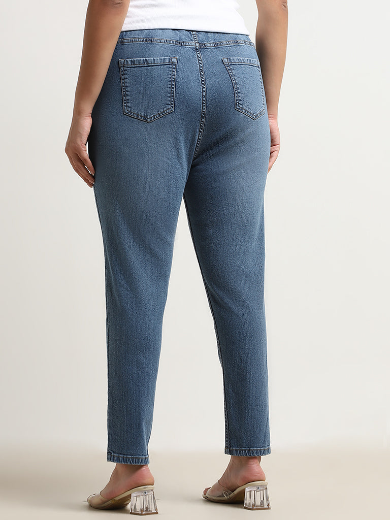 Gia Blue High-Rise Cotton Blend Jeggings