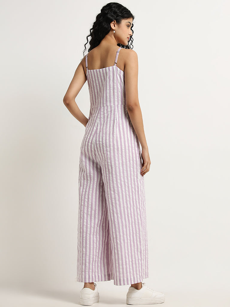 Bombay Paisley Lilac Striped Jumpsuit