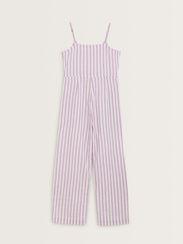 Bombay Paisley Lilac Striped Jumpsuit