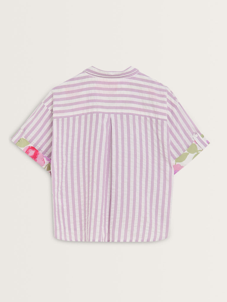 Bombay Paisley Lilac Striped Shirt