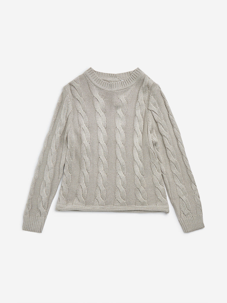 HOP Kids Silver Shimmer-Detailed Sweater