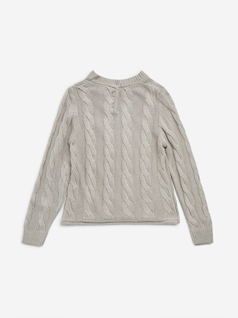 HOP Kids Silver Shimmer-Detailed Sweater