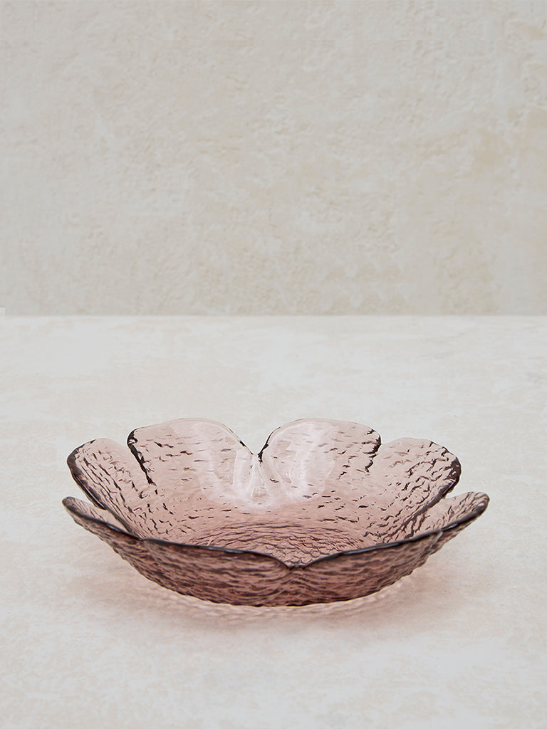 Westside Home Dusty Rose Textured Serving Platter- Small