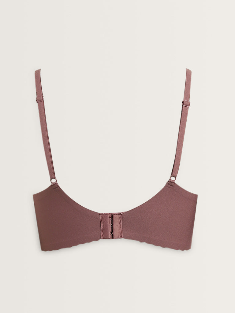 Wunderlove Mauve Lace Detailed Padded Bra