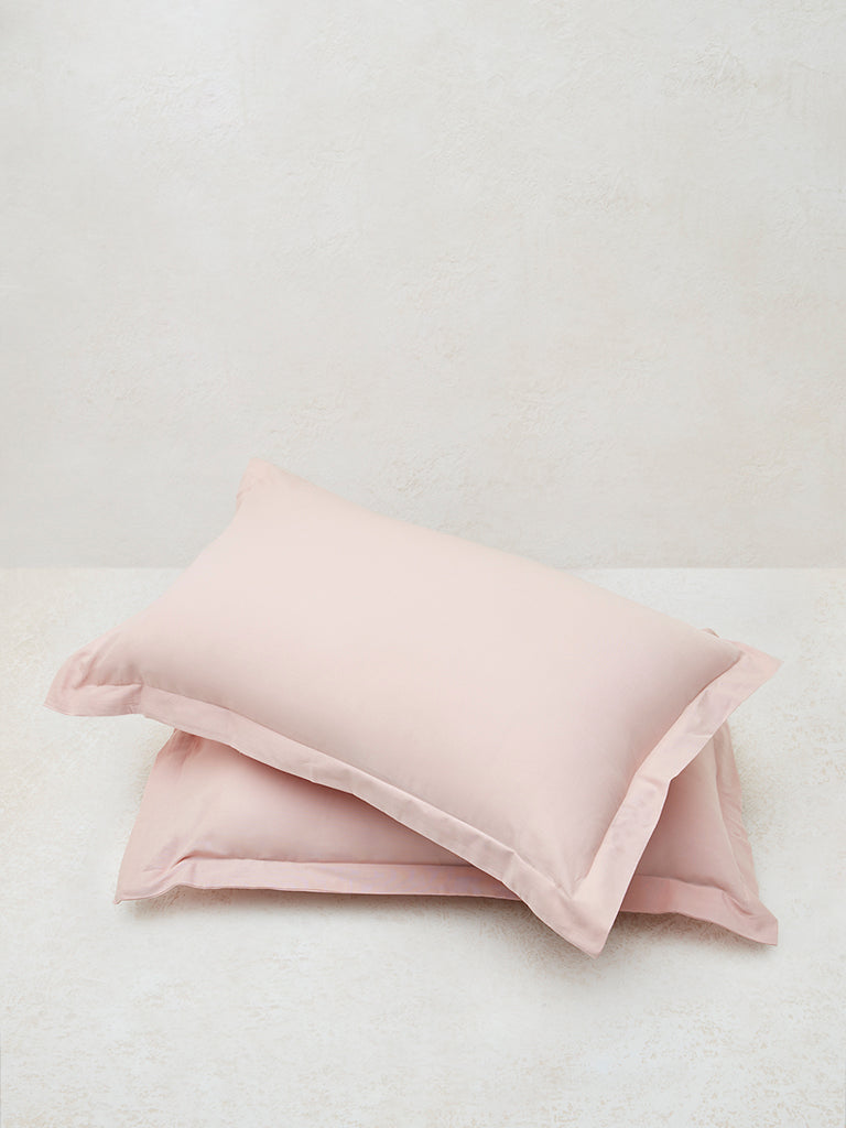 Westside Home Pink Solid Pillowcase (Set of 2)