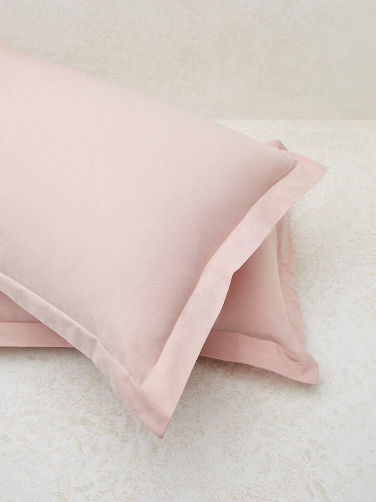 Westside Home Pink Solid Pillowcase (Set of 2)