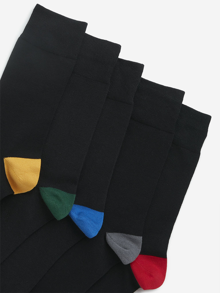 WES Lounge Black Full Length Socks - Pack of 5