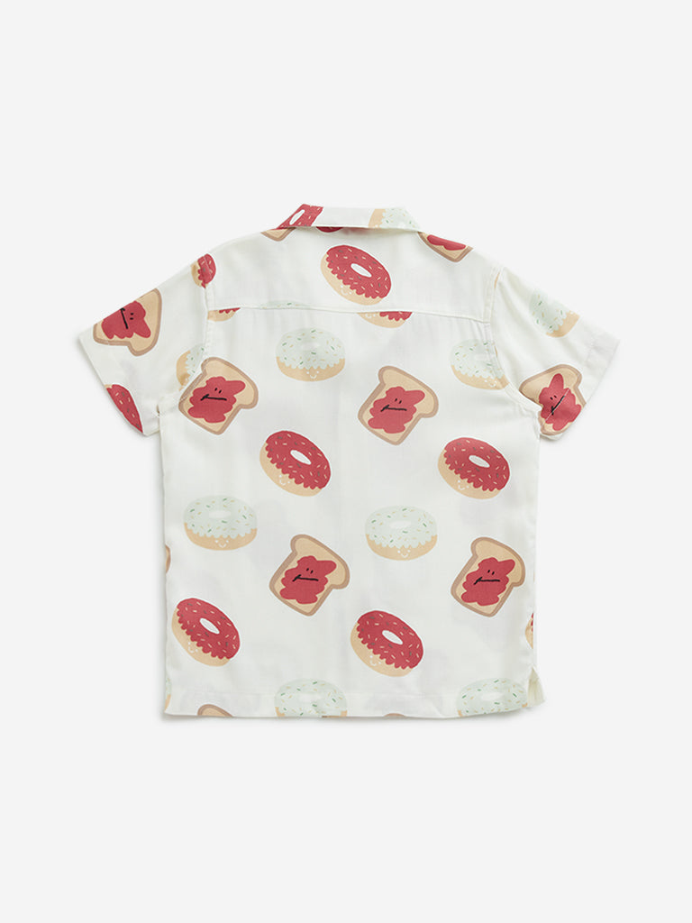 HOP Kids Multicolour Donut Printed Shirt