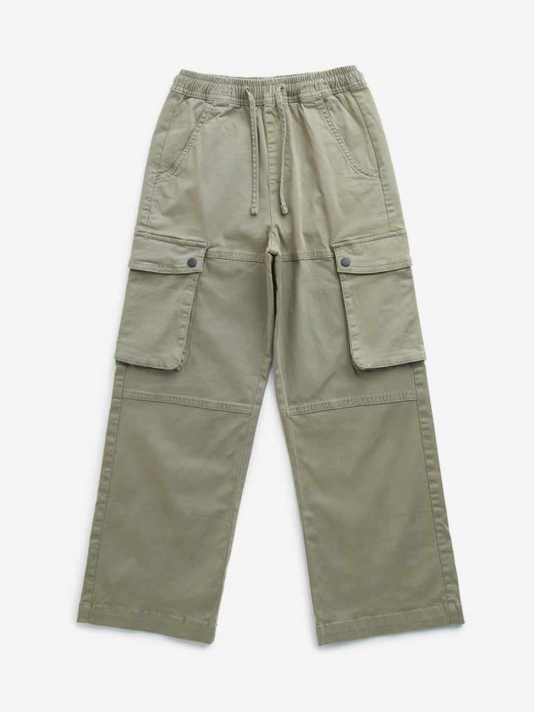 Y&F Kids Sage Cargo-Style Mid-Rise Cotton Blend Pants