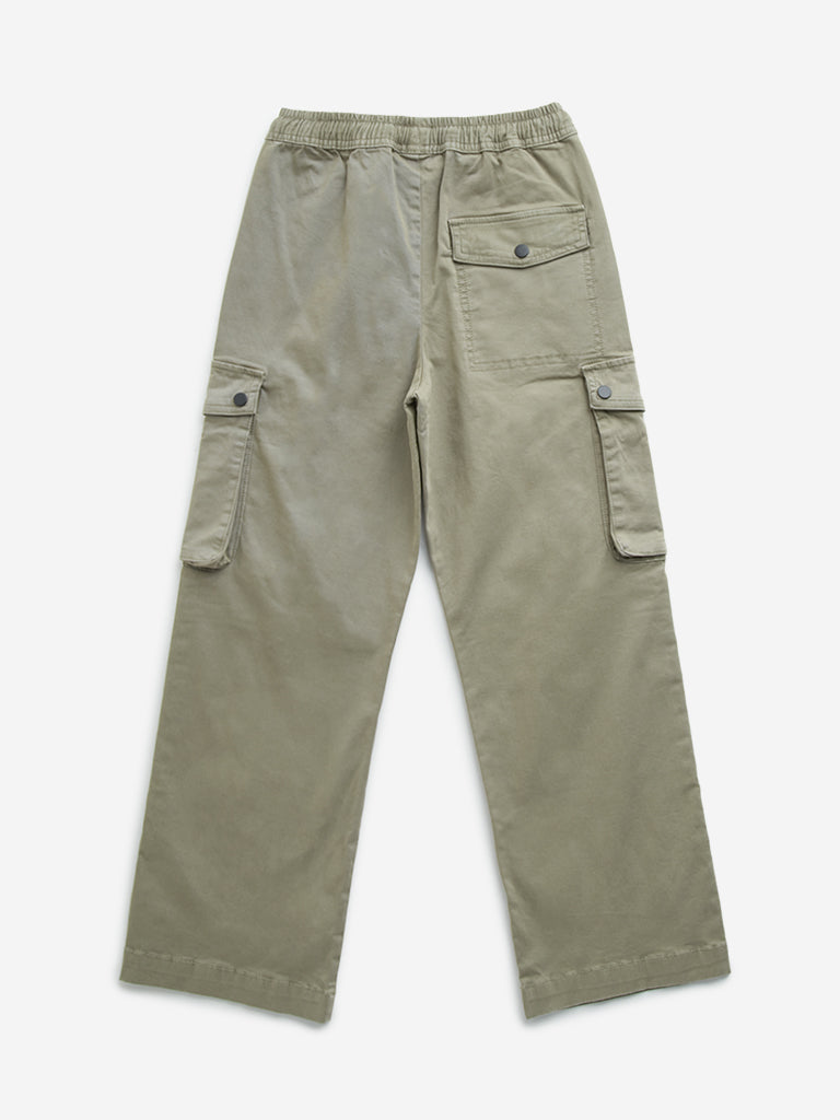 Y&F Kids Sage Cargo-Style Mid-Rise Cotton Blend Pants