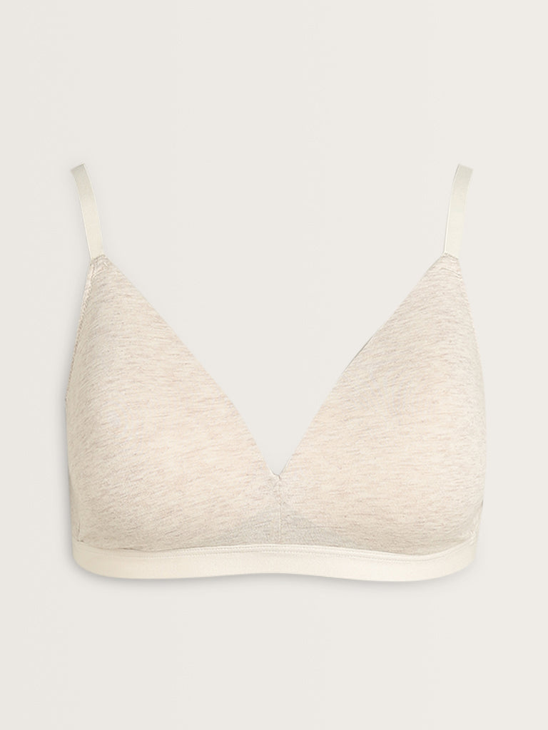 Wunderlove Off-White Padded Cotton Bra