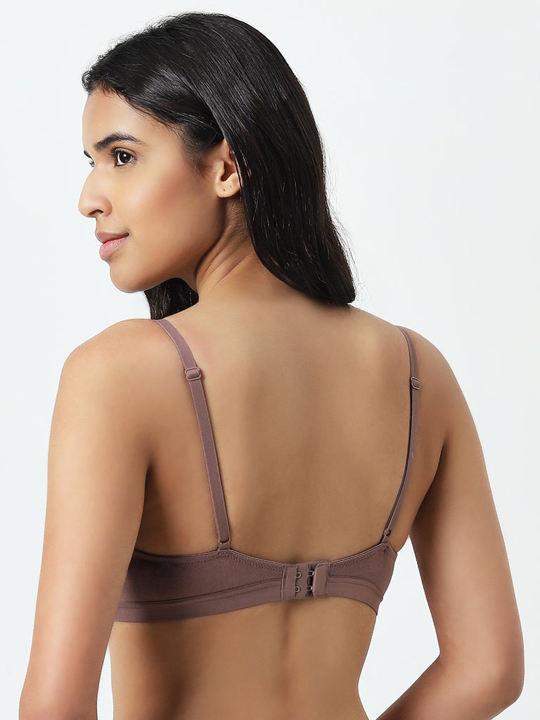 Wunderlove Light Brown Padded Cotton Bra