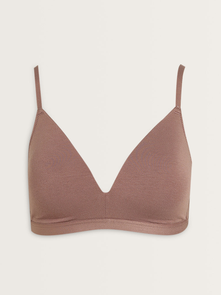 Wunderlove Light Brown Padded Cotton Bra