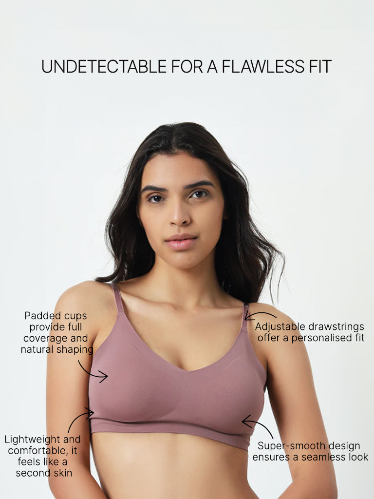 Wunderlove Mauve Invisible Seam-Free Padded Bra