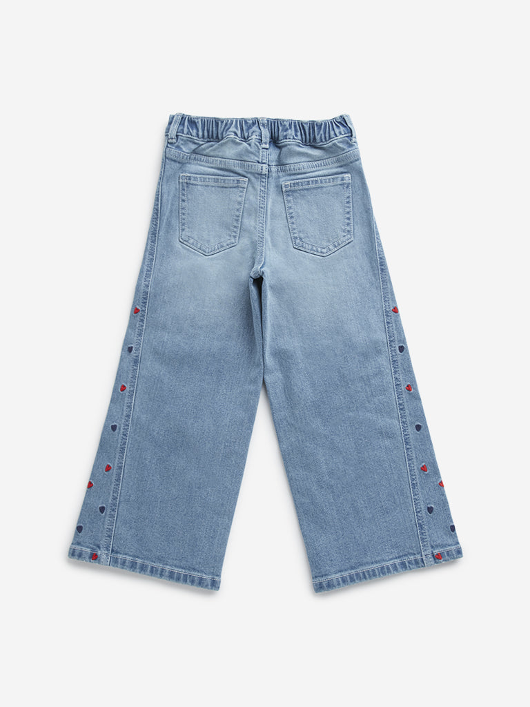 HOP Kids Light Blue Straight - Fit Mid - Rise Jeans