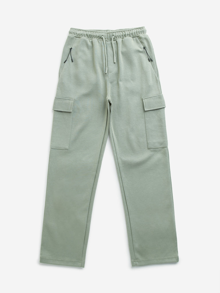 Y&F Kids Sage Mid-Rise Cotton Blend Track Pants