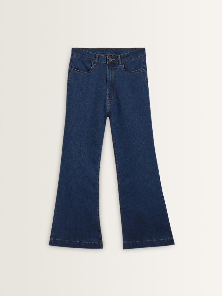 LOV Dark Blue Relaxed - Fit Mid - Rise Jeans