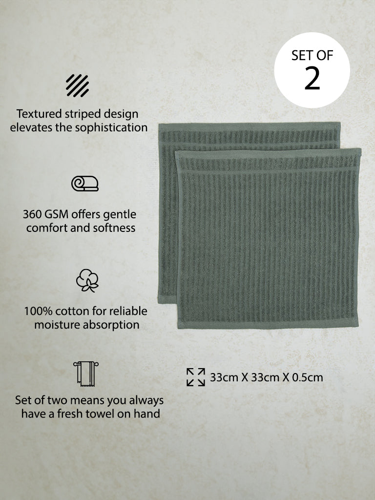 Westside Home Sage Face Towel (Set of 2)