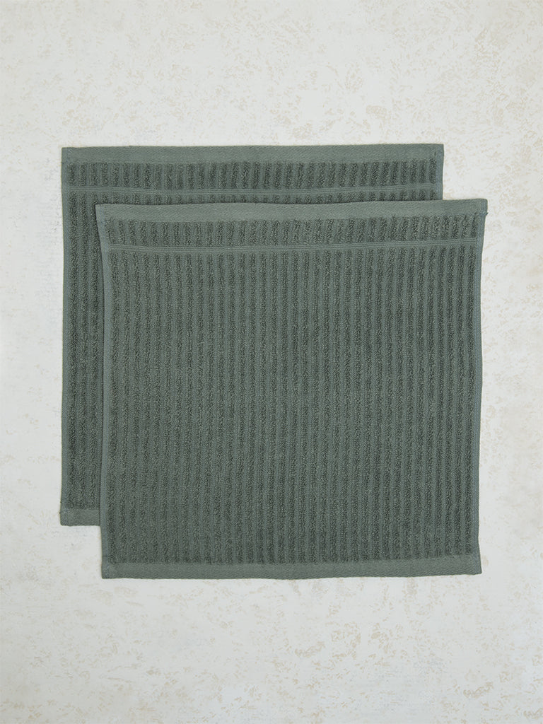 Westside Home Sage Face Towel (Set of 2)