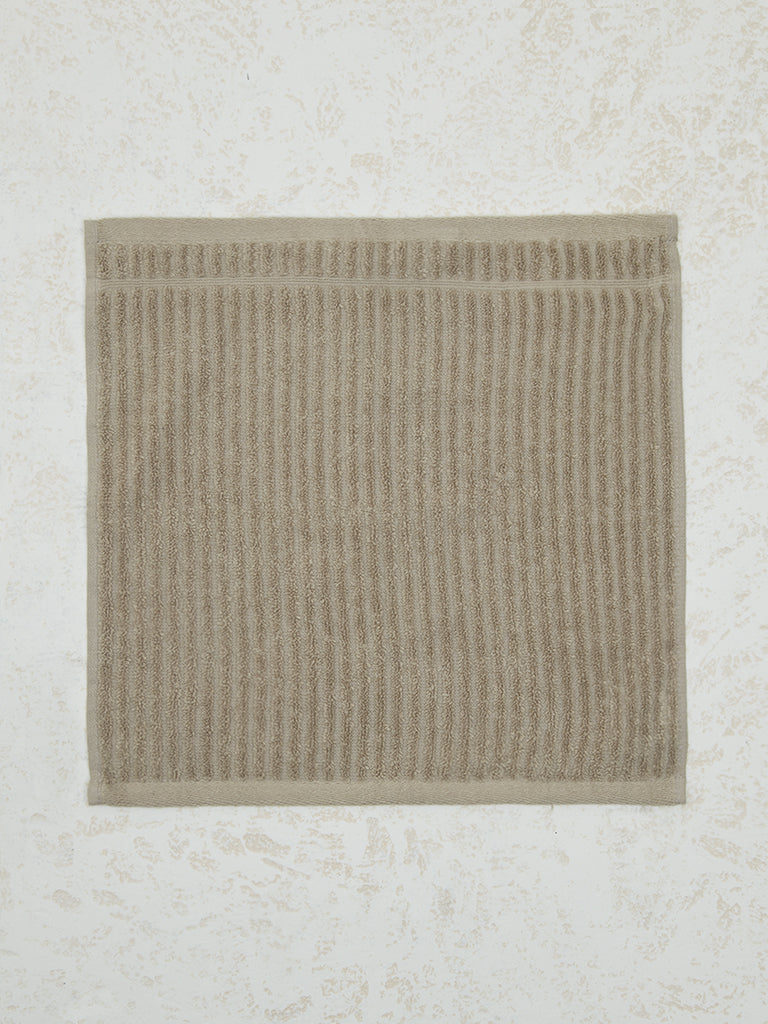 Westside Home Taupe Face Towel (Set of 2)