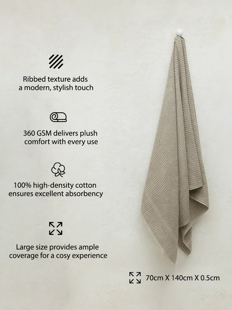 Westside Home Taupe Large Bath Towel