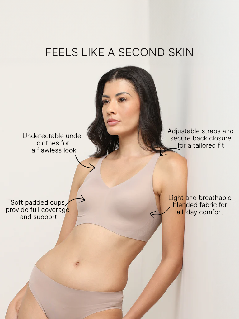 Wunderlove Light Taupe Seam-Free Invisible Padded Bra