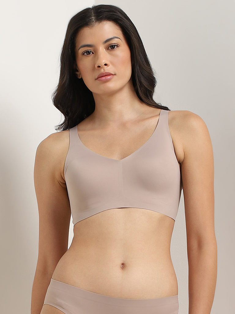 Wunderlove Light Taupe Seam-Free Invisible Padded Bra