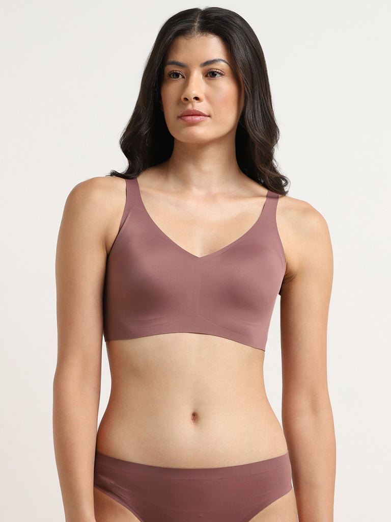 Wunderlove Brown Seam-Free Invisible Padded Bra