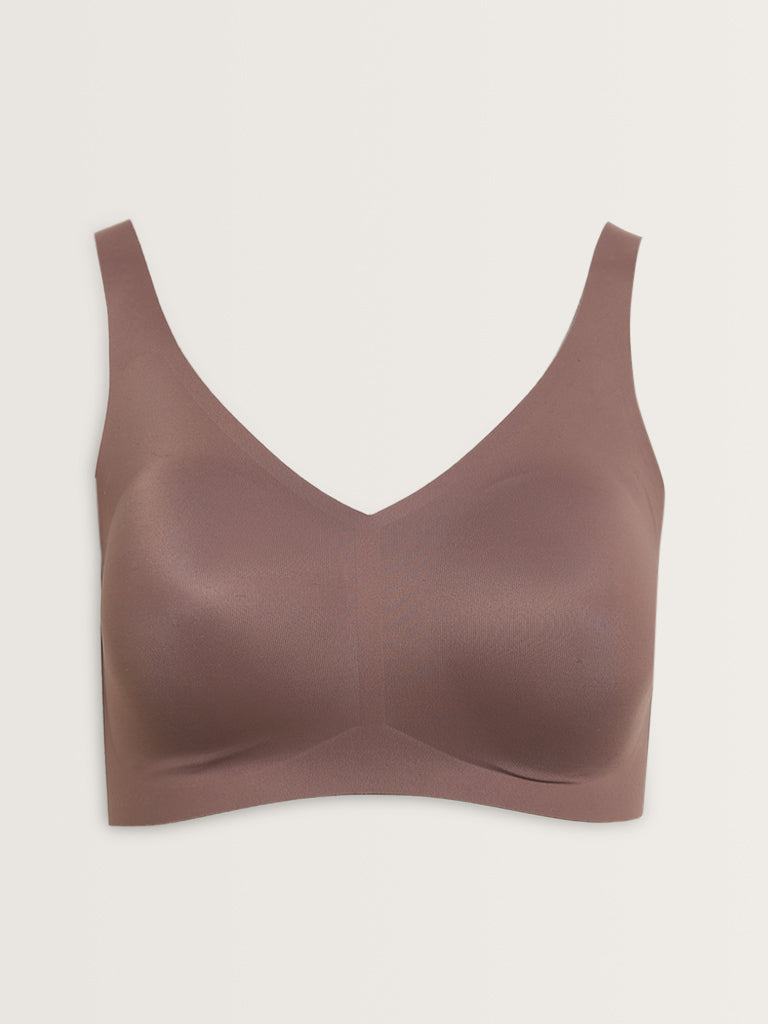 Wunderlove Dark Brown Seam-Free Invisible Padded Bra