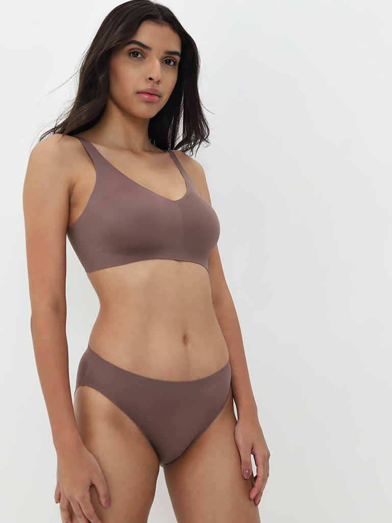 Wunderlove Dark Brown Seam-Free Invisible Padded Bra