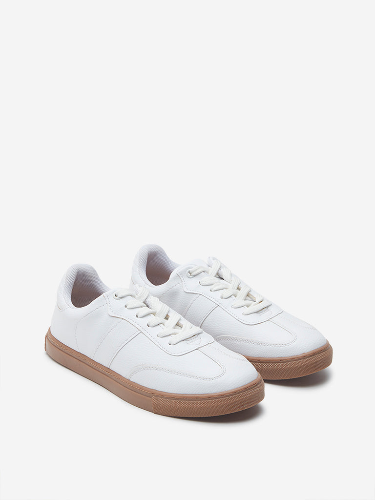 LUNA BLU White Lace-Up Sneakers