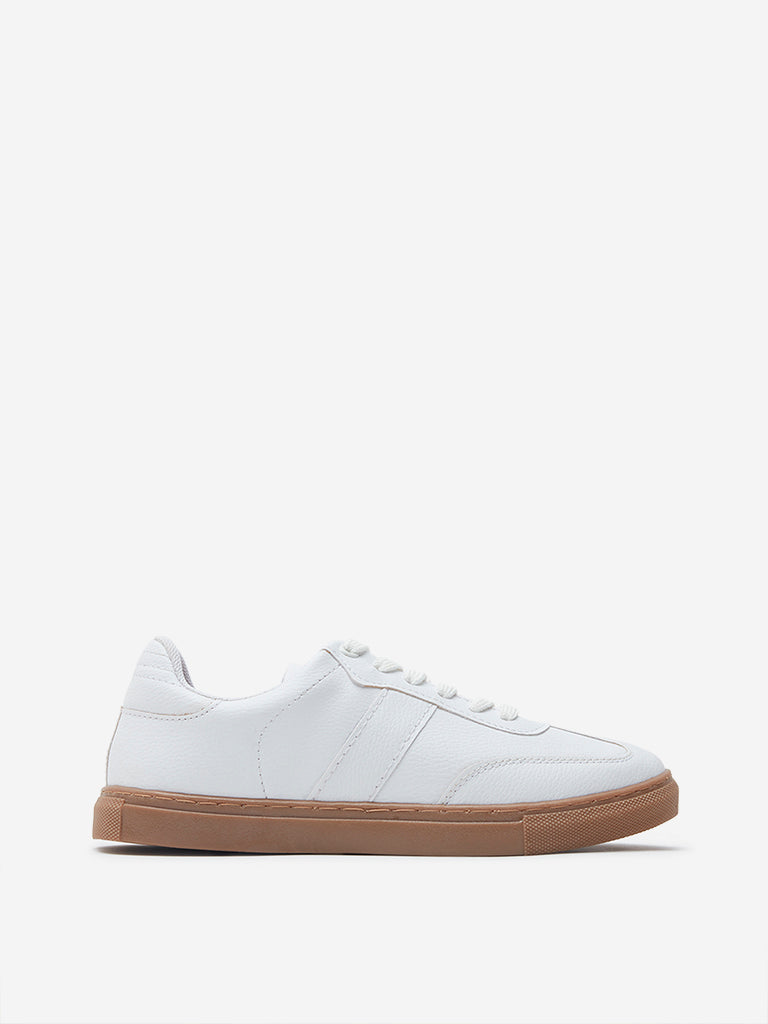 LUNA BLU White Lace-Up Sneakers