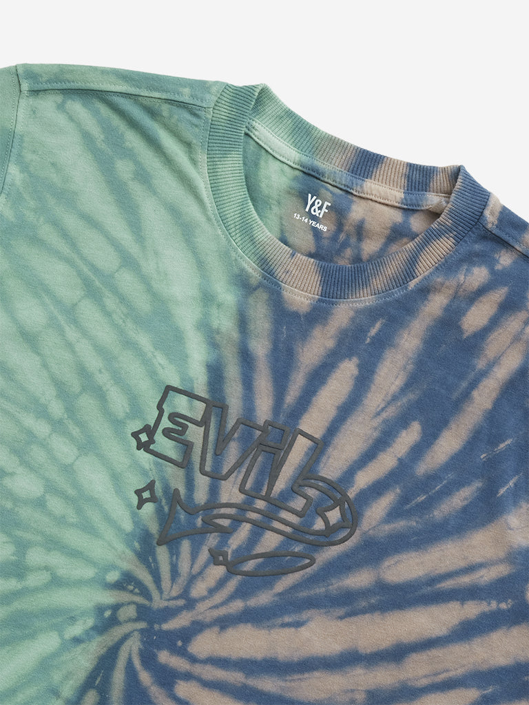 Y&F Kids Multicolour Tie-Dye Design Cotton T-Shirt