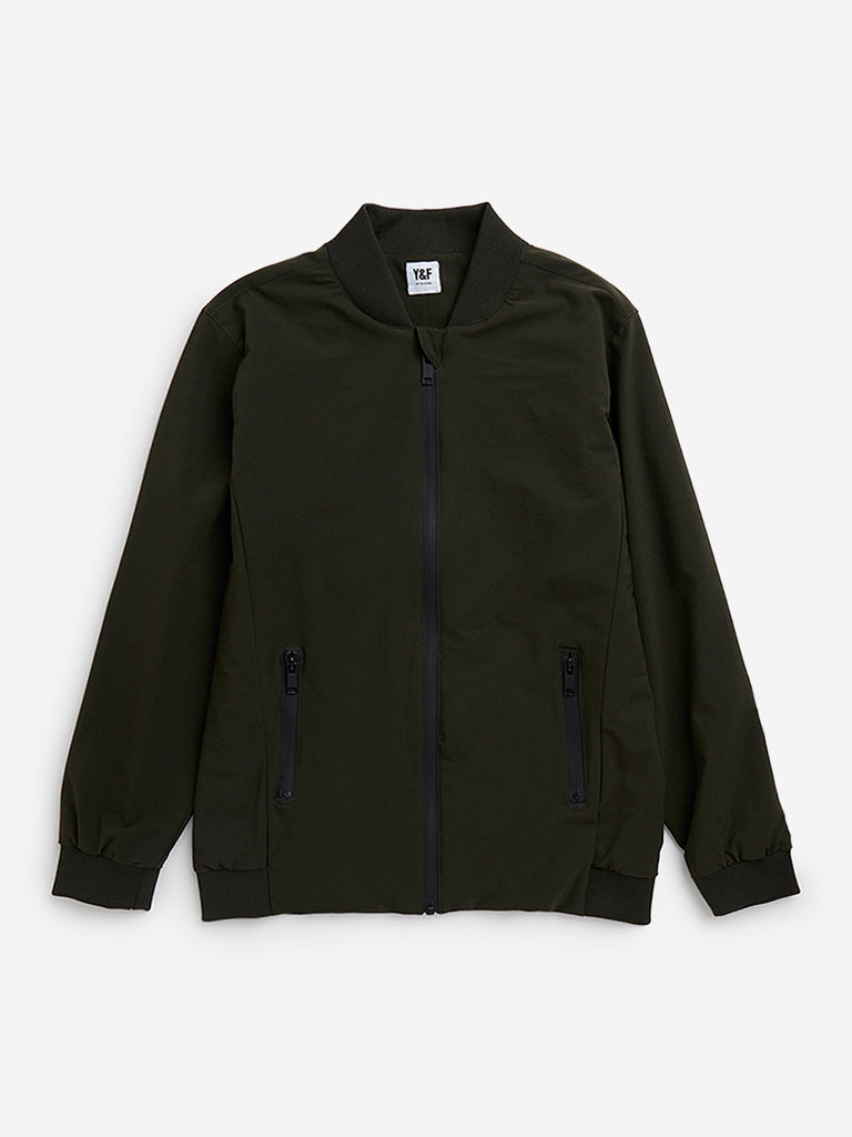 Y&F Kids Olive Bomber Jacket