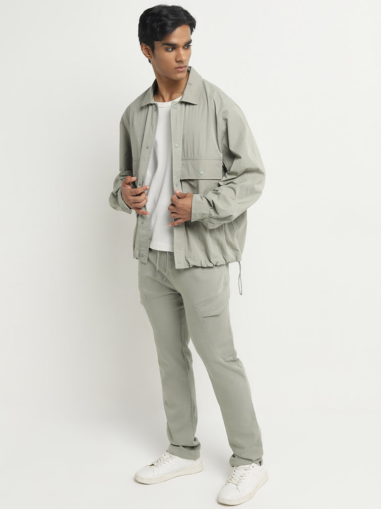 Nuon Sage Cargo-Style Relaxed-Fit Mid-Rise Trousers