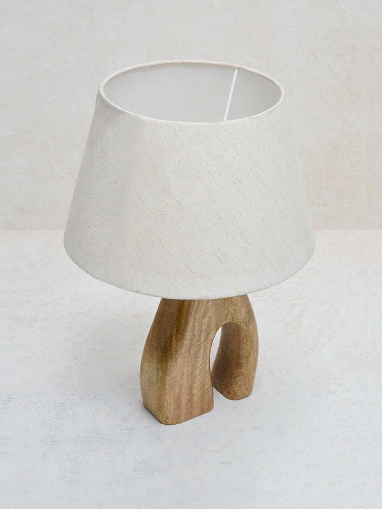 Westside Home Beige Abstract Design Table Lamp- Medium